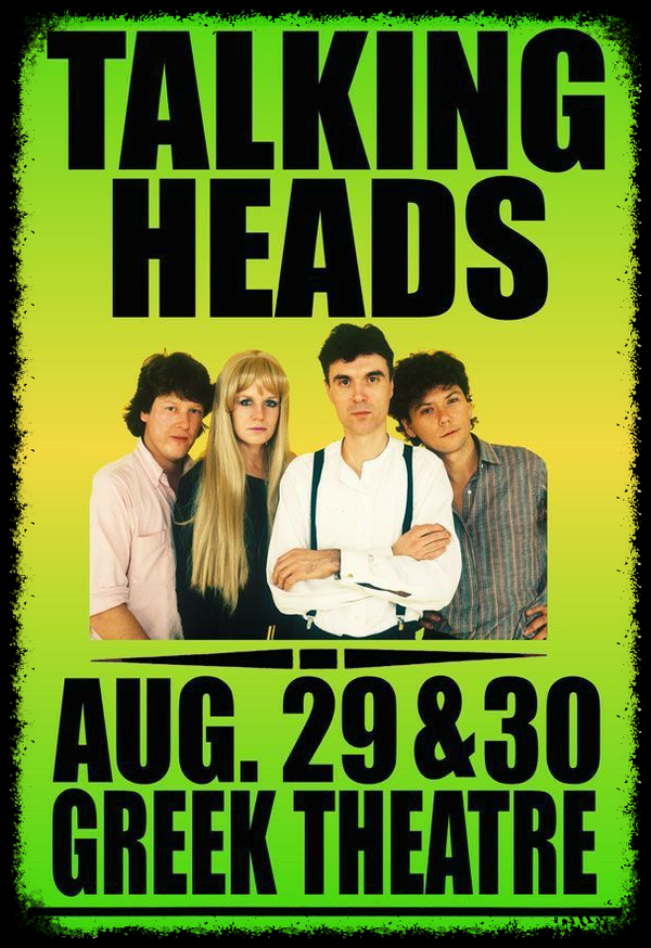 Talking heads 2 Music Print  Concert Wall Art Memorabilia gift A5,A4,A3