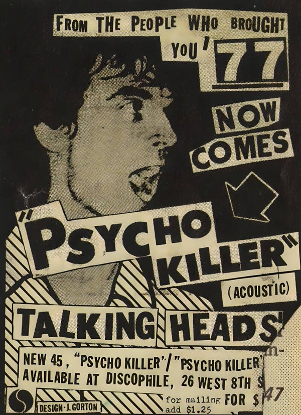 Talking heads 4 Music Print  Concert Wall Art Memorabilia gift A5,A4,A3