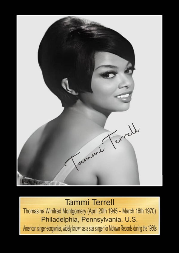 Tammi Terrell Music Poster Wall Art Memorabilia gift A5,A4,A3.