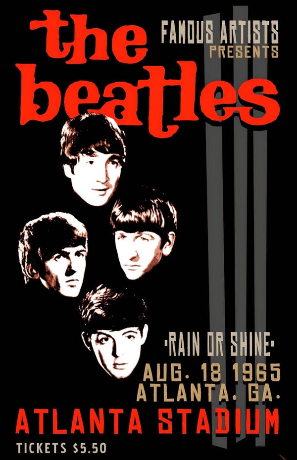 The Beatles 14 Music Print  Concert Wall Art Memorabilia gift A5,A4,A3
