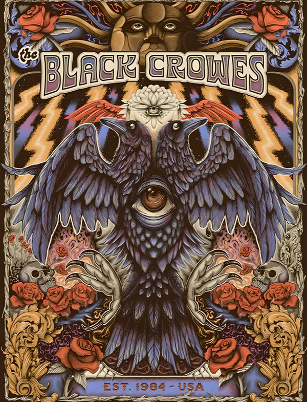 The Black Crows 1  Music Print  Concert Wall Art Memorabilia gift A5,A4,A3