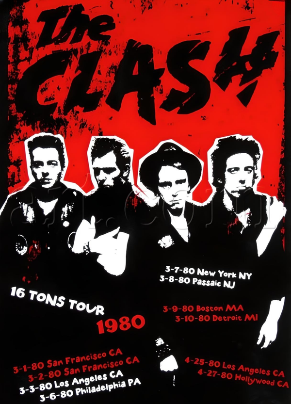 The Clash 8 Music Print  Concert Wall Art Memorabilia gift A5,A4,A3