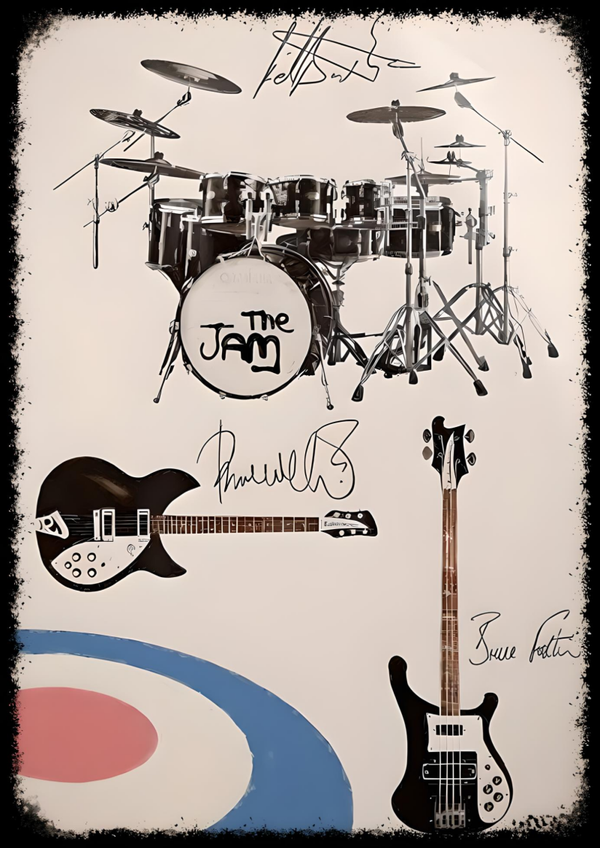 The Jam 2  Music Print  Concert Wall Art Memorabilia gift A5,A4,A3