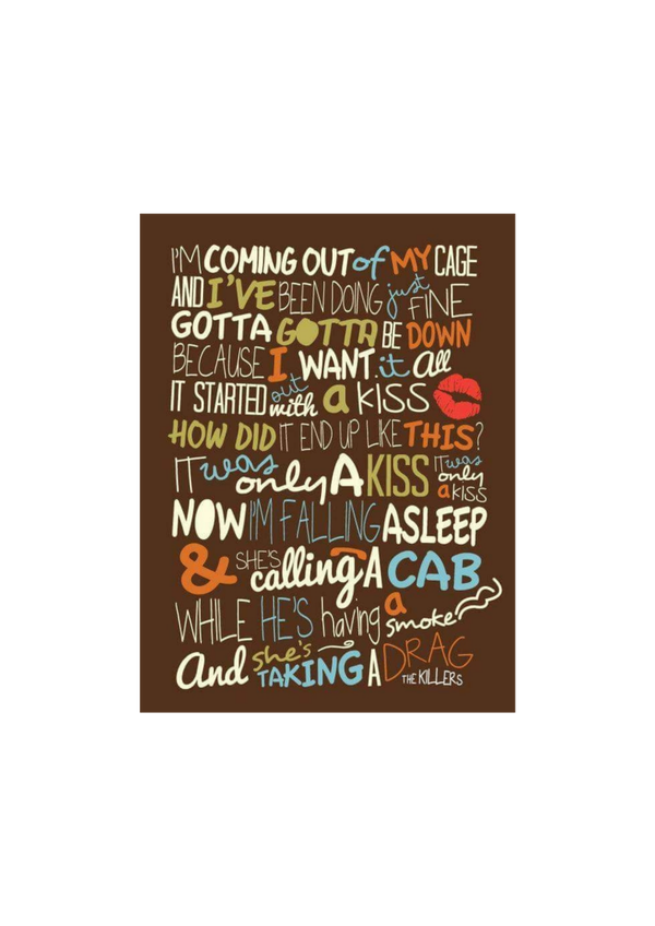 The Killers 004 Music Print  Concert Wall Art gift A5,A4,A3