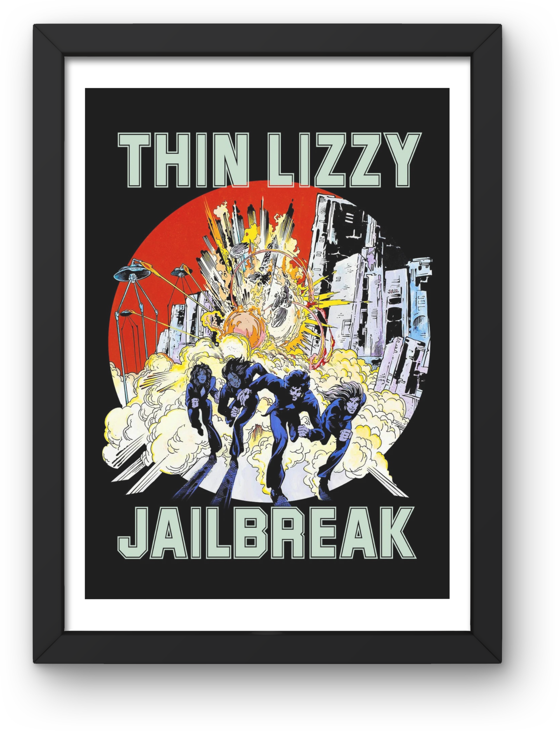 Thin Lizzy 1 print Music Print PDF,File  Instant Digital Download A2,A3,A4,A5.