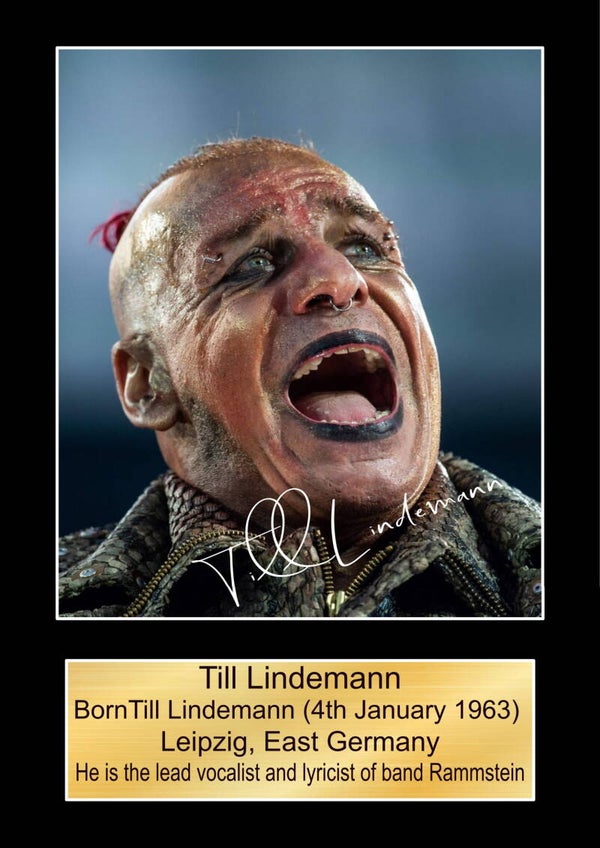 Till Linemann rammstein print Music Poster Wall Art Memorabilia gift A5,A4,A3.