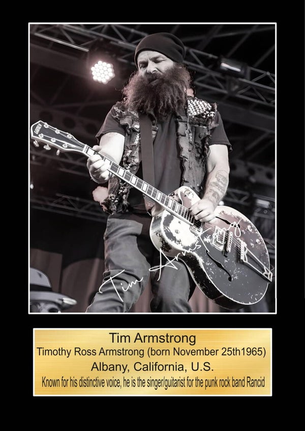 Tim Armstrong Rancid Music Poster Wall Art Memorabilia gift A5,A4,A3.