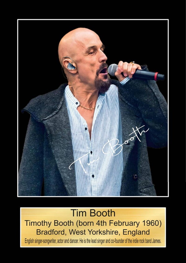Tim Booth print Music Poster Wall Art Memorabilia gift A5,A4,A3.