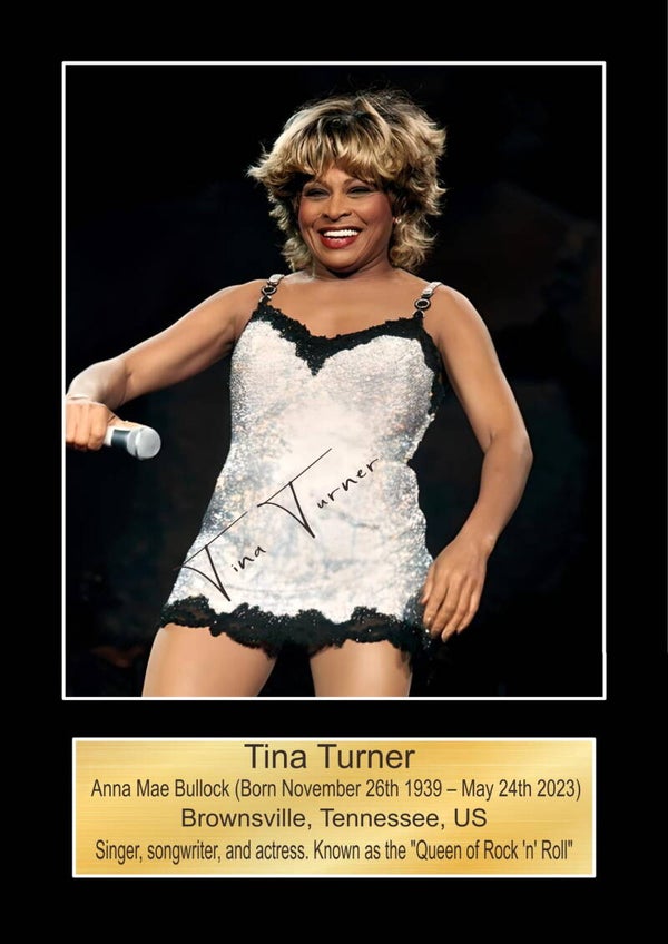 Tina Turner Music Poster Souvenir Wall Art Memorabilia gift A5,A4,A3.