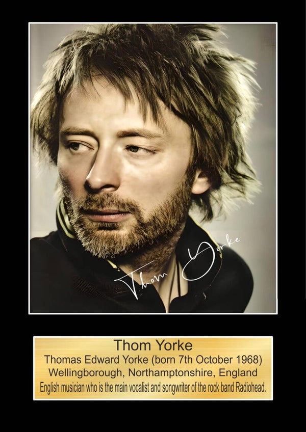 Tom Yorke 2 (Radiohead) Music Poster Souvenir Wall Art Memorabilia gift A5,A4,A3.