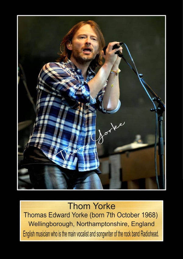 Tom Yorke 1 (Radiohead) Music Poster Souvenir Wall Art Memorabilia gift A5,A4,A3.