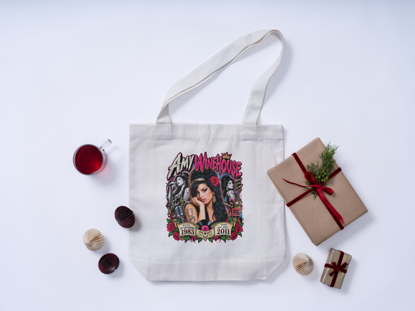 Amy Winehouse 1983-2011 #419 Tote Bag Music Merch Cotton Shopper Gift Bag New