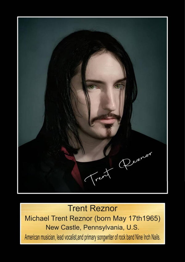 Trent Raznor (nine inch nails) Music Poster Wall Art Memorabilia gift A5,A4,A3.