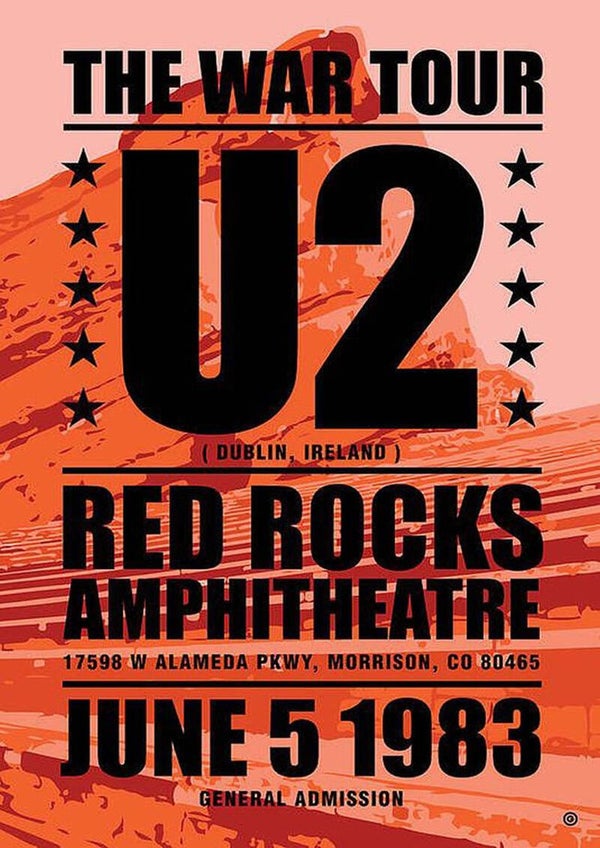 U2 1 Music Print  Concert Wall Art Memorabilia gift A5,A4,A3