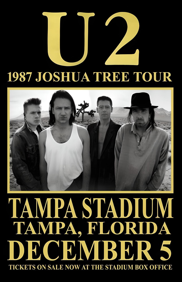 U2 2 Music Print  Concert Wall Art Memorabilia gift A5,A4,A3