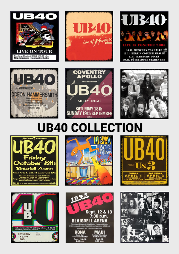 UB 40 5 Music Print  Concert Wall Art Memorabilia gift A5,A4,A3
