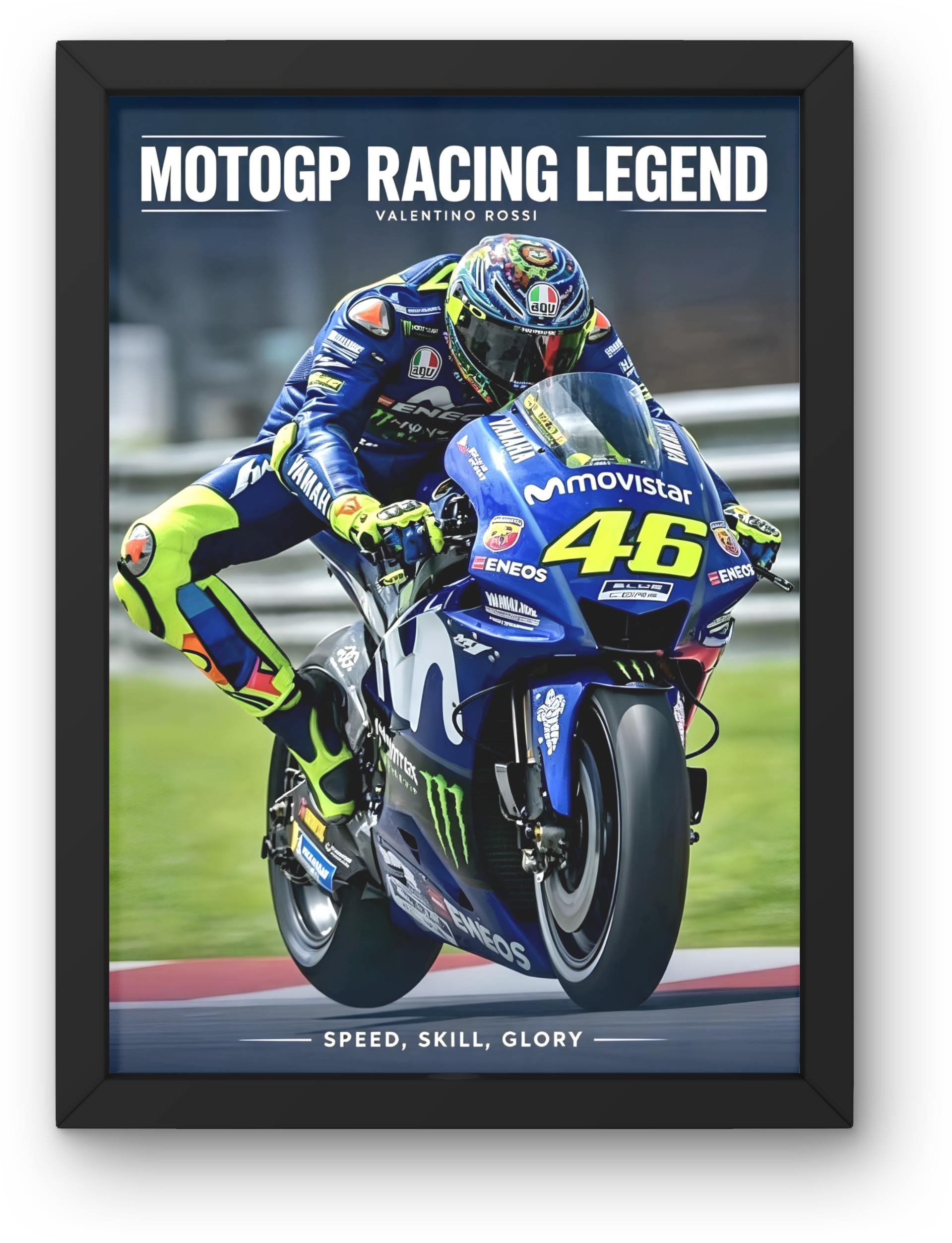 Valentino Rossi 1 Print PDF,File  Instant Digital Download ,A3,A4,A5.
