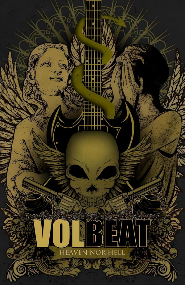 Volbeat 12 Music Print  Concert Wall Art Memorabilia gift A5,A4,A3
