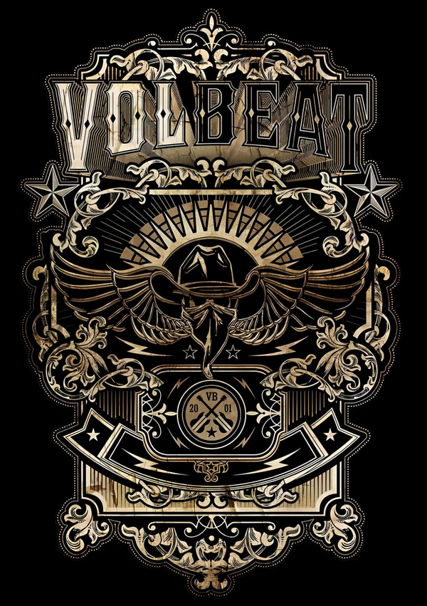 Volbeat 3 Music Print  Concert Wall Art Memorabilia gift A5,A4,A3