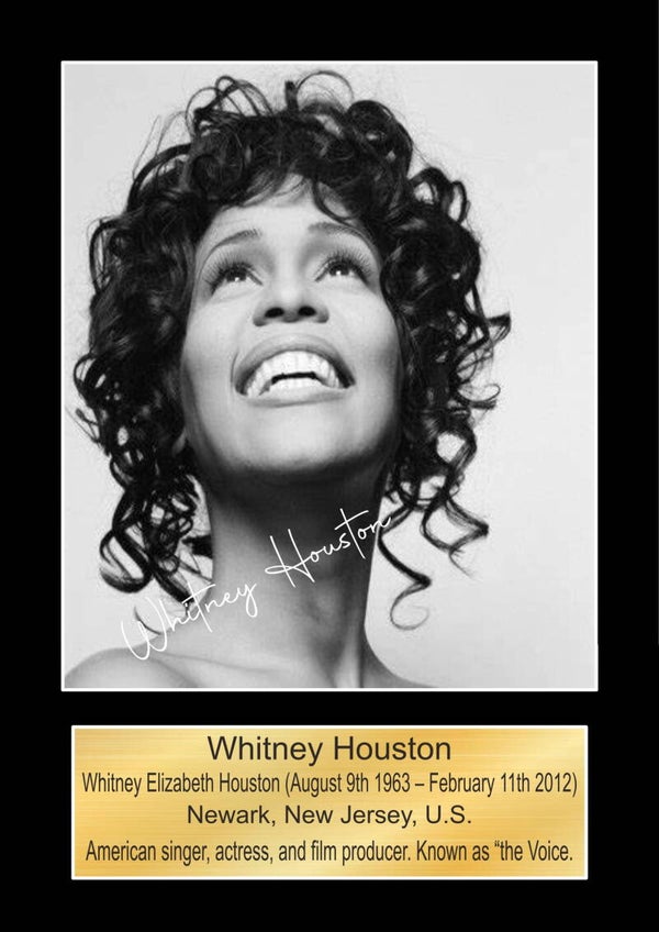 Whitney Houston print Music Poster Wall Art Memorabilia gift A5,A4,A3.