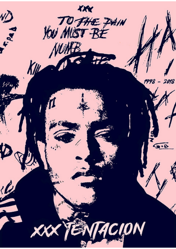 XXX Tentacion 2 Music Print  Concert Wall Art Memorabilia gift A5,A4,A3