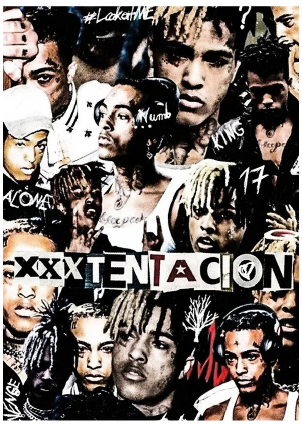 XXX Tentacion 3 Music Print  Concert Wall Art Memorabilia gift A5,A4,A3
