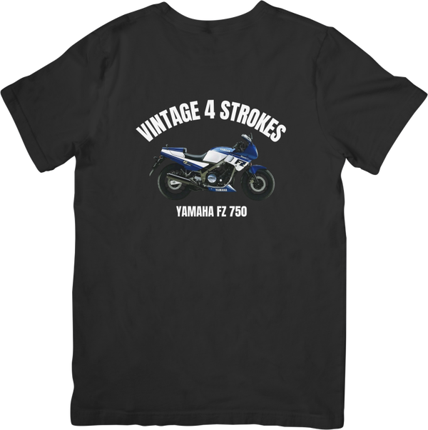YAMAHA FZ 750  Unisex Fit for Men & Women Quality Cotton T-Shirt Black