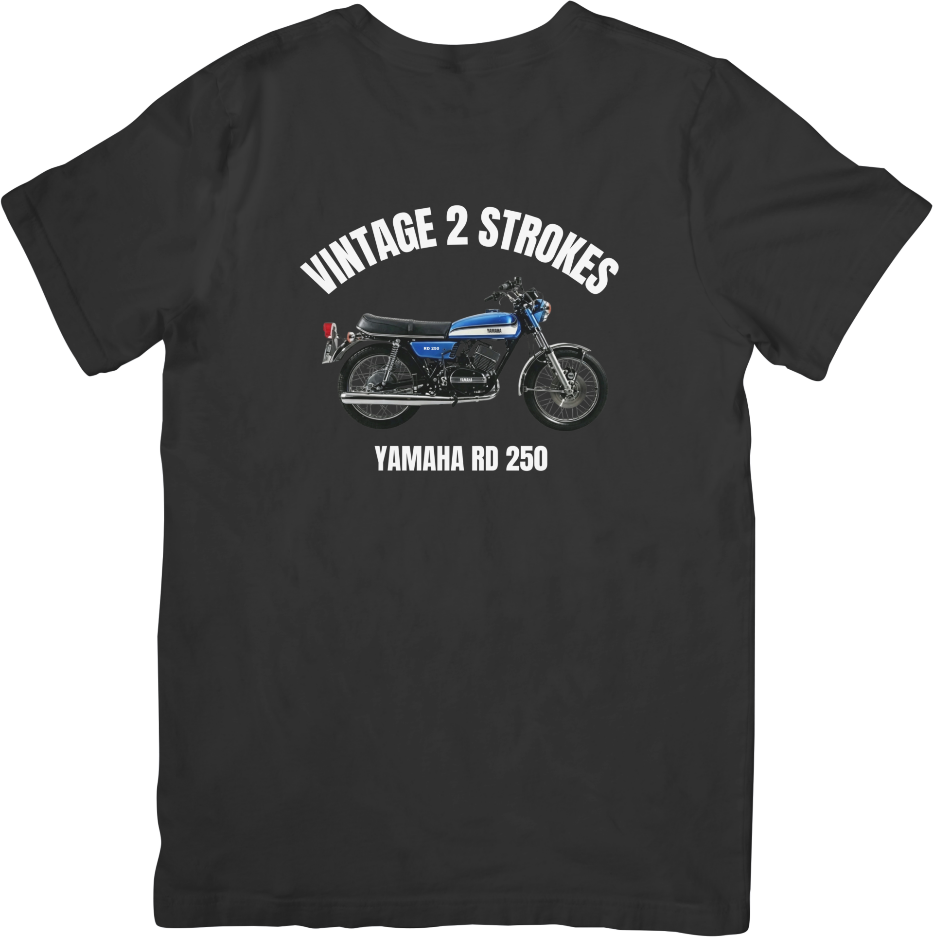 Yamaha RD 250 Blue  Music Unisex Fit for Men & Women Quality Cotton T-Shirt Black