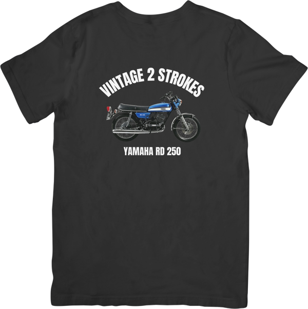 Yamaha RD 250 Blue  Music Unisex Fit for Men & Women Quality Cotton T-Shirt Black