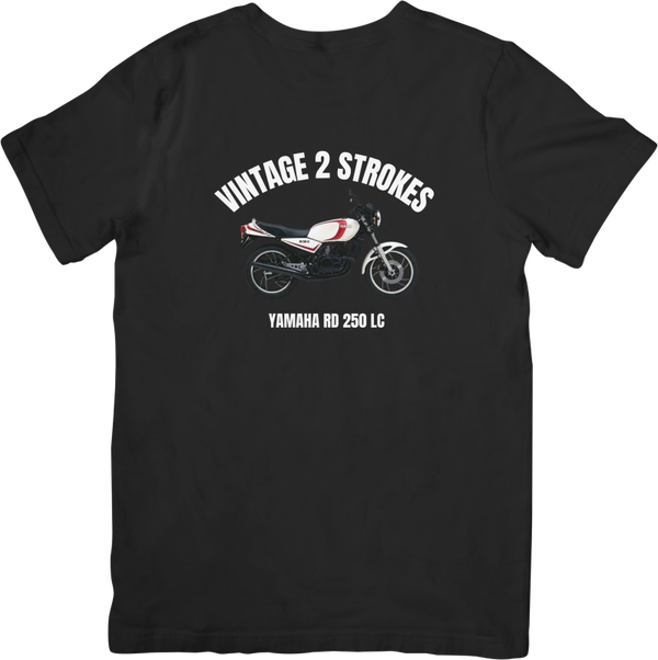 Yamaha RD 250 LC White  Music Unisex Fit for Men & Women Quality Cotton T-Shirt Black