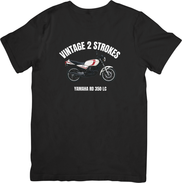 Yamaha RD 350 LC WHITE  Music Unisex Fit for Men & Women Quality Cotton T-Shirt Black