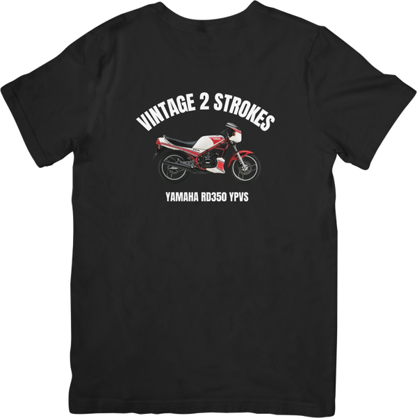 Yamaha RD 350 YPVS WHITE  Music Unisex Fit for Men & Women Quality Cotton T-Shirt Black