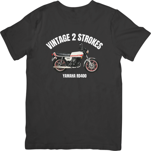 Yamaha RD 400 White  Music Unisex Fit for Men & Women Quality Cotton T-Shirt Black