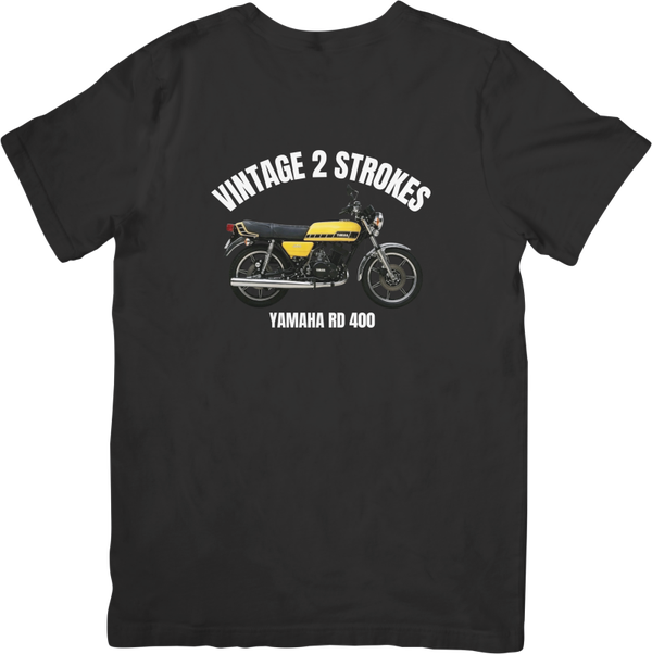 Yamaha RD 400 Yellow  Music Unisex Fit for Men & Women Quality Cotton T-Shirt Black