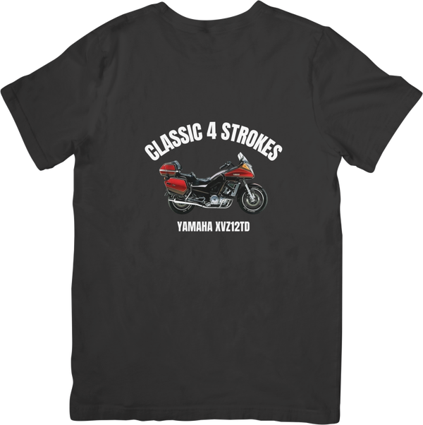 YAMAHA XVZ12TD VINTAGE Unisex Fit for Men & Women Quality Cotton T-Shirt Black