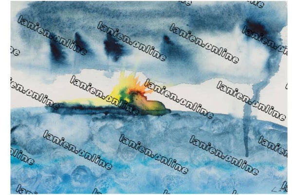 The three blue shadows - painting