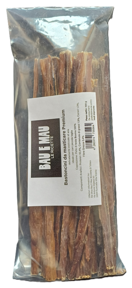 Snack cane, BASTONCINI DI PELLE DI TESTA BOVINA