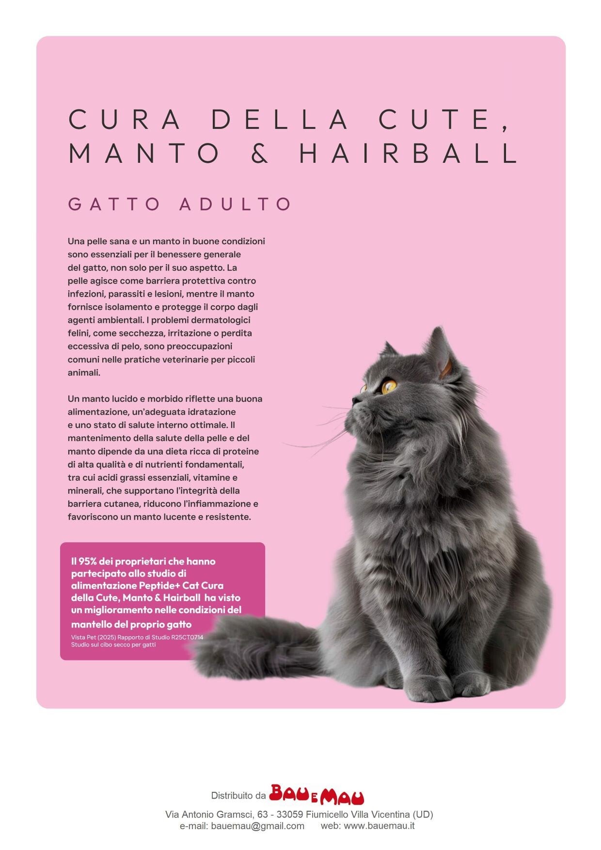 Gatto adulto, dieta, CUTE, MANTO & HAIRBALL