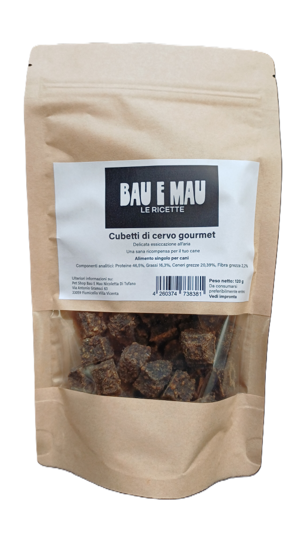 Snack cane, CUBETTI DI CERVO