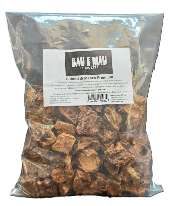 Snack cane, CUBETTI DI POLMONE DI MANZO