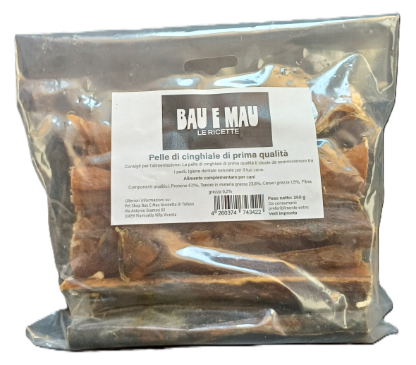 Snack cane, PELLE DI CINGHIALE