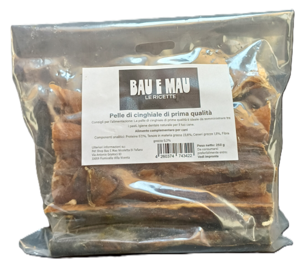 Snack cane, PELLE DI CINGHIALE
