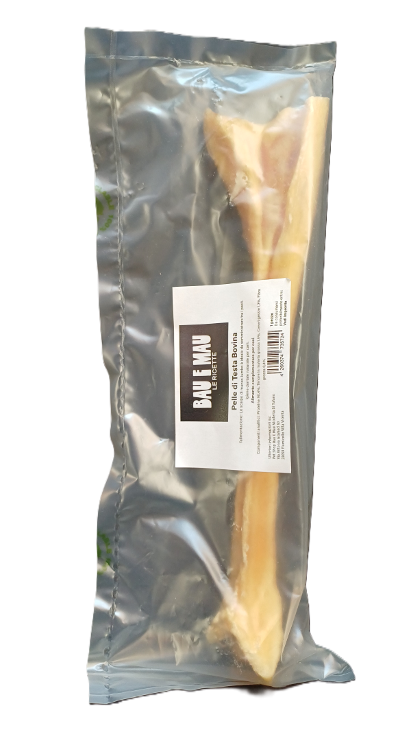 Snack cane, PELLE DI TESTA BOVINA