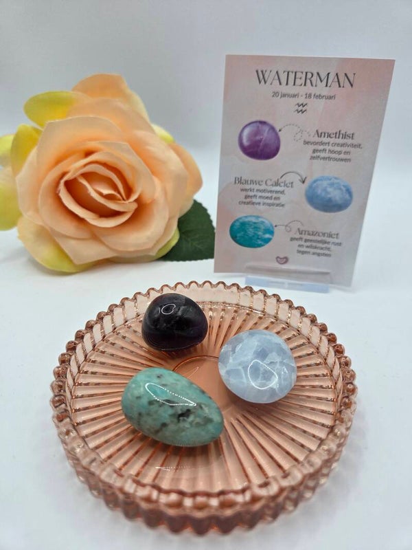 Sterrenbeeld trommelstenen set WATERMAN