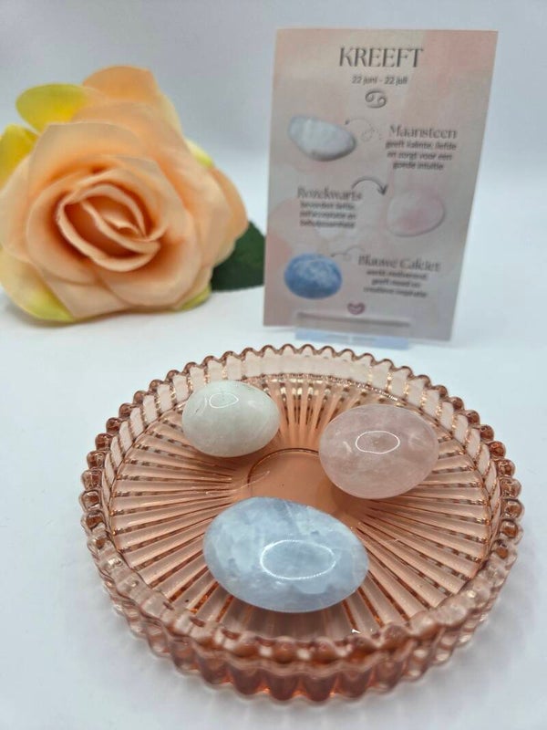 Sterrenbeeld trommelstenen set KREEFT