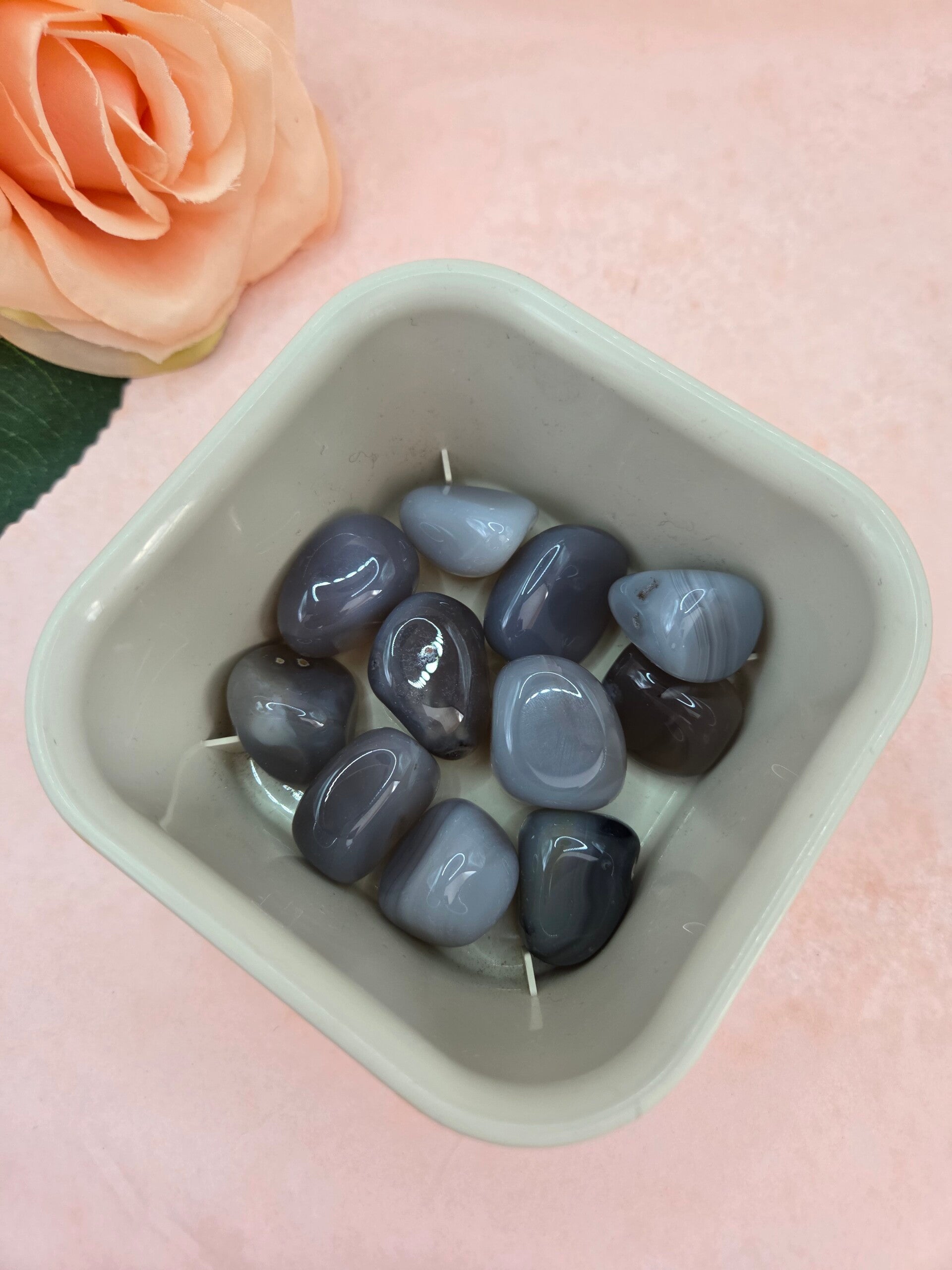 Grijze Agaat trommelsteen