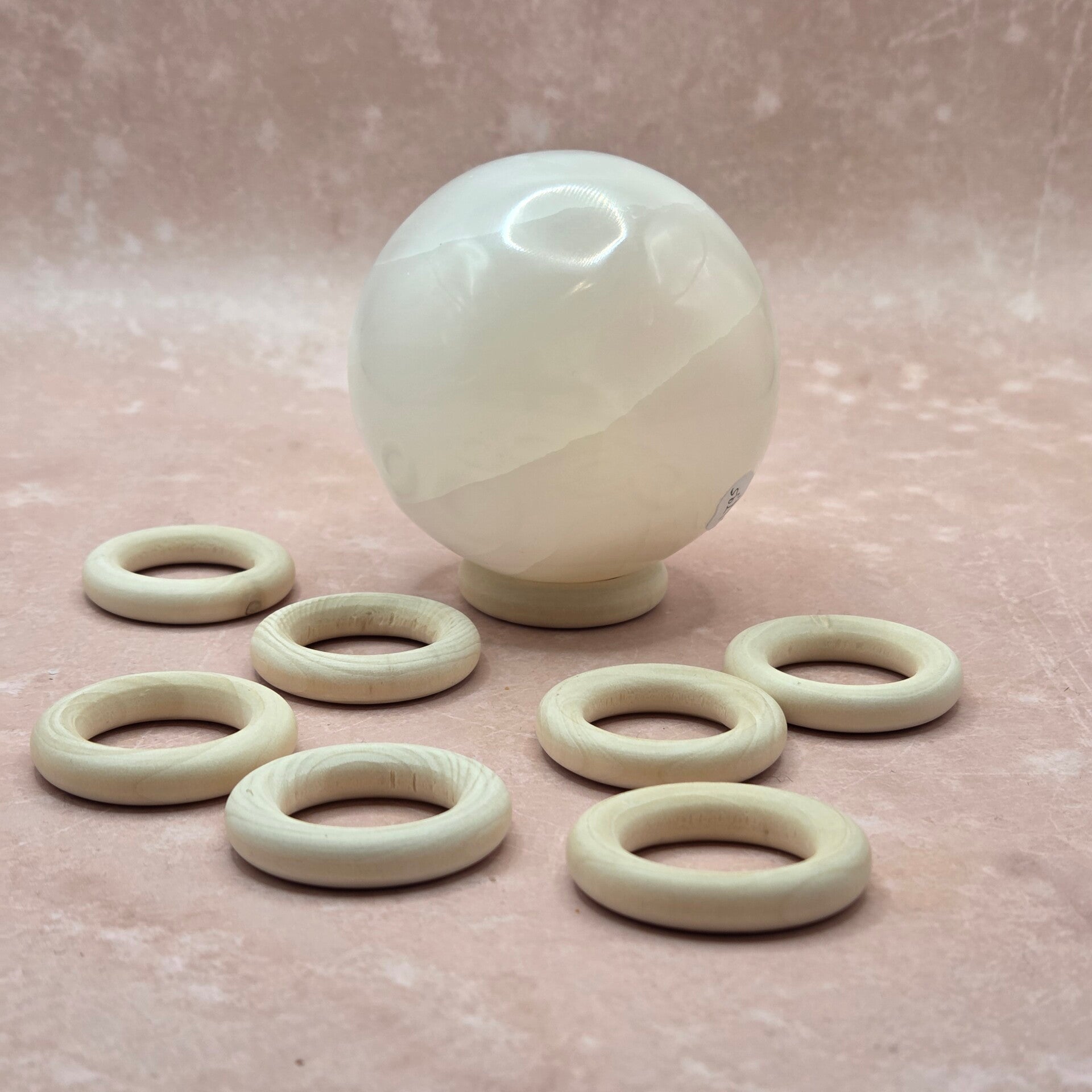 Houten bolhouder ring