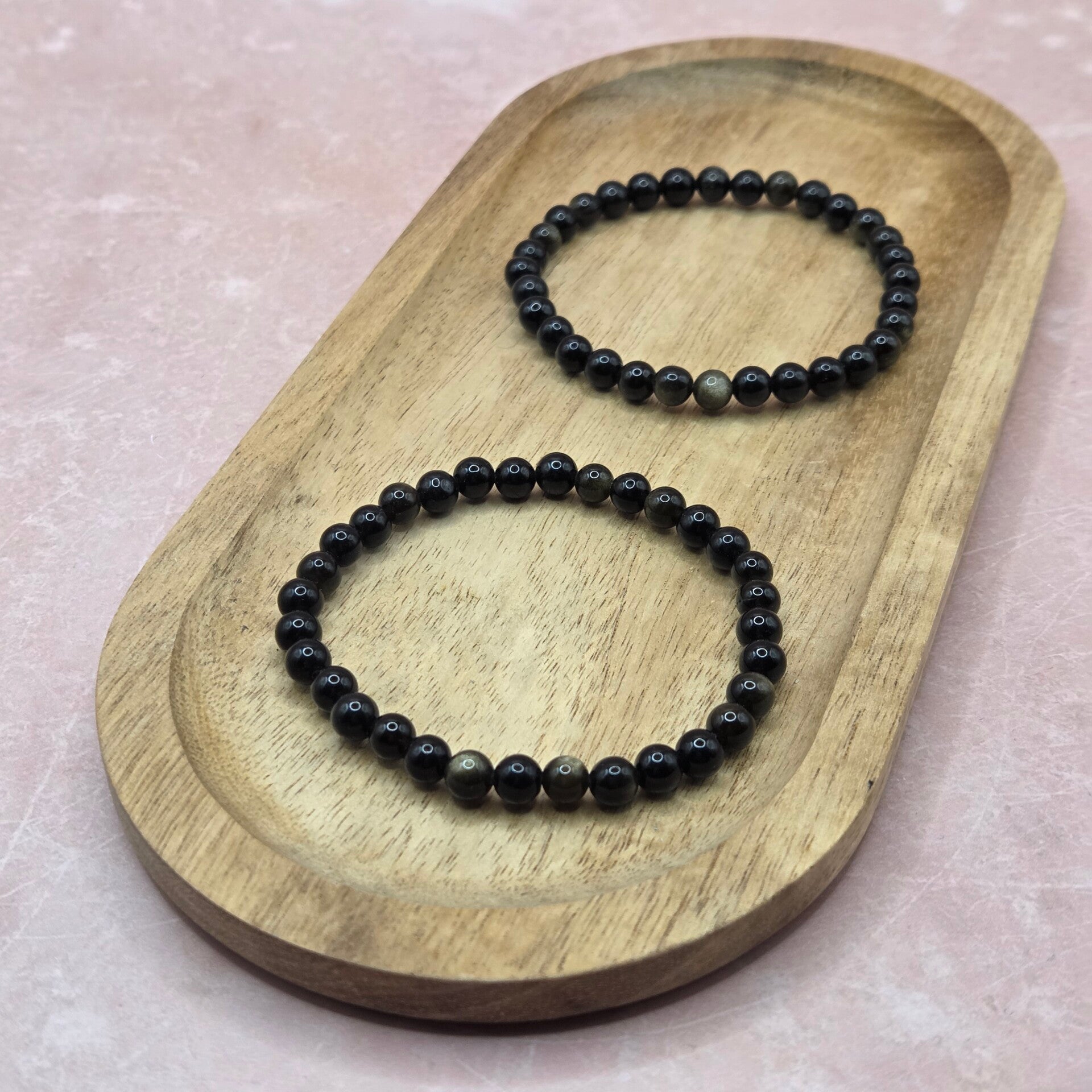 Goud Obsidiaan armband | Manifestatie & Inzicht