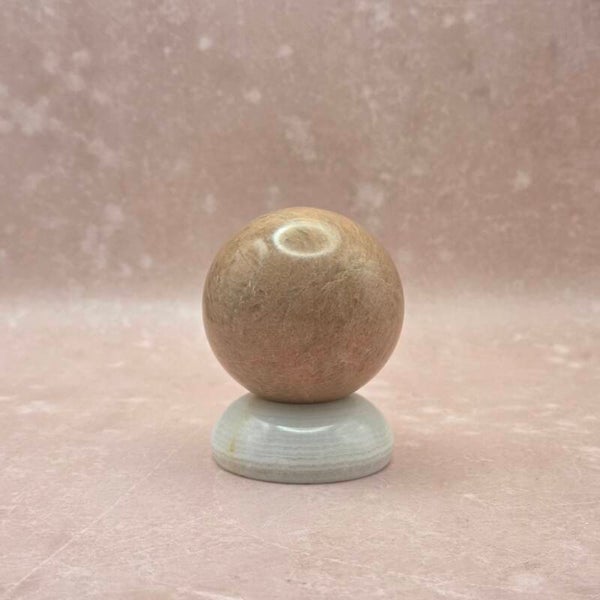 Perzik Maansteen bol - 5.5 cm