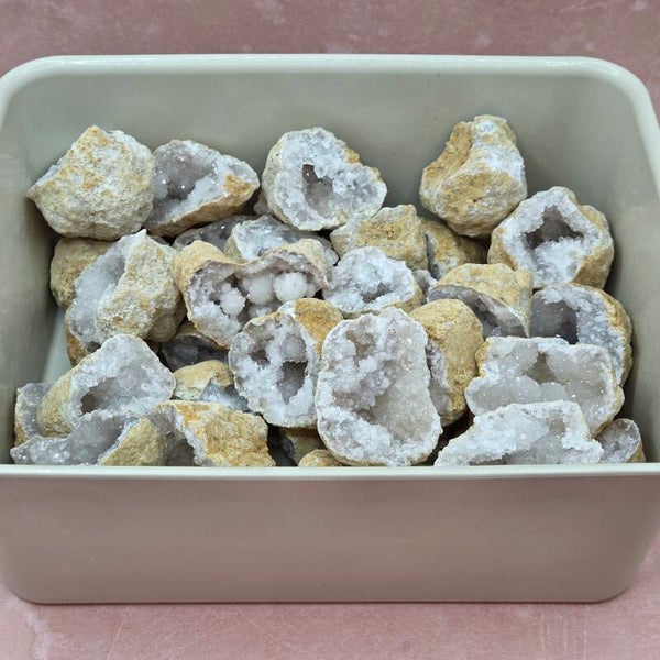 Bergkristal halve geode